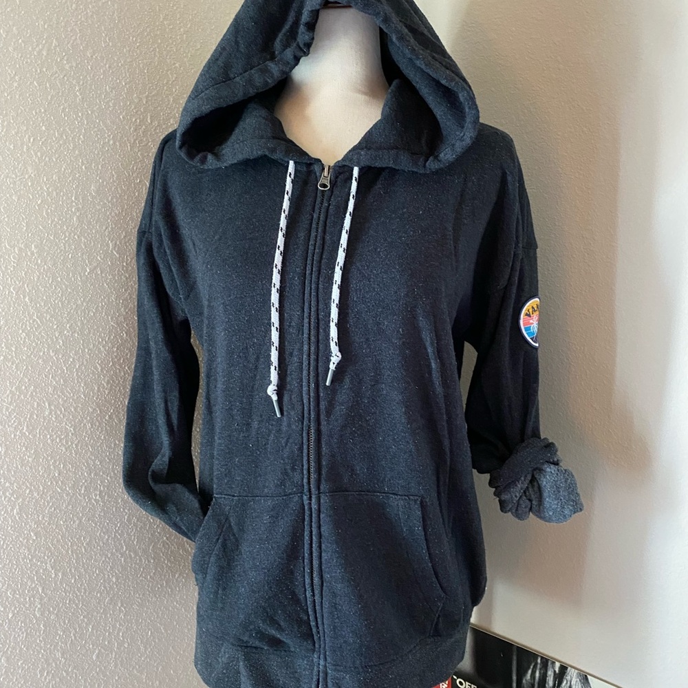 Vans Women’s Charcoal/Black Zip-Up Hoodie